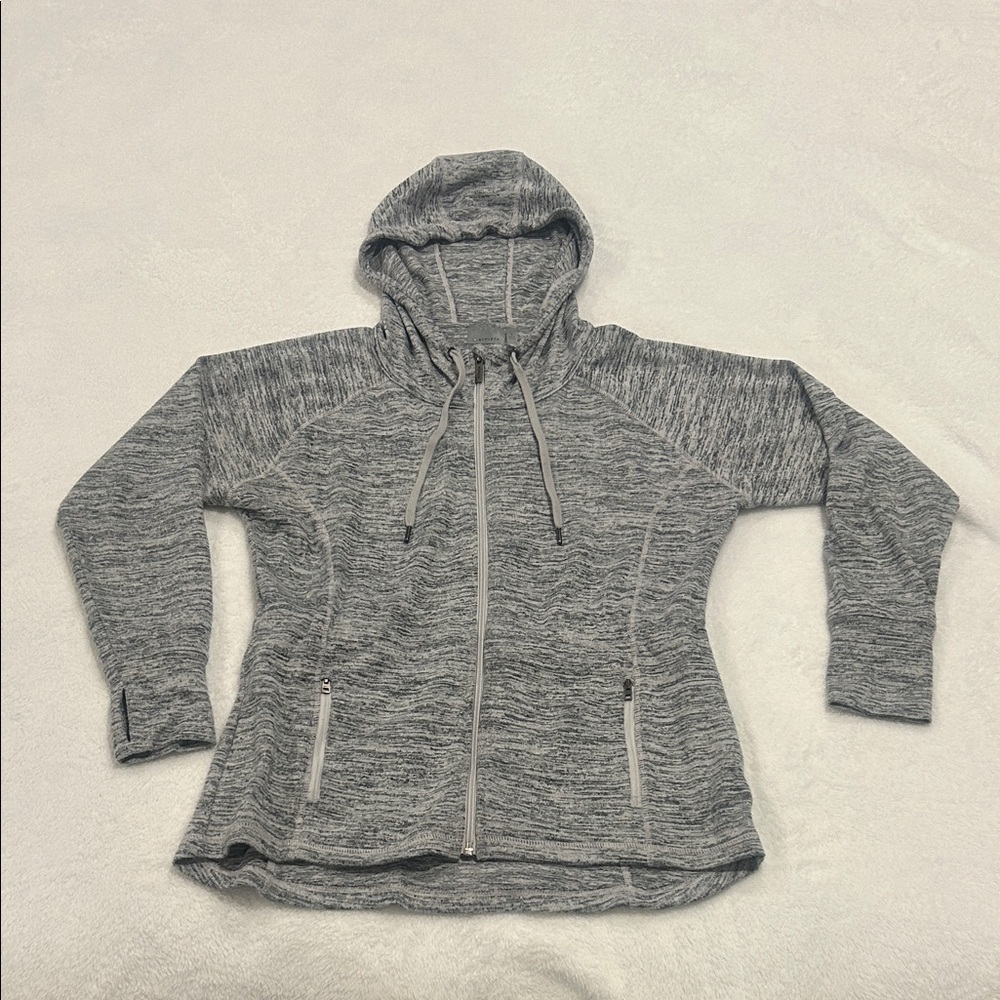 Athleta Heather Gray Zip-Up Hoodie
